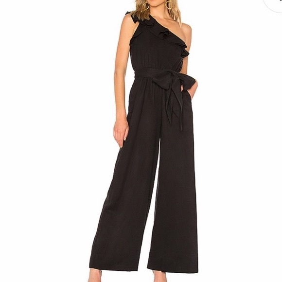 Ulla Johnson Pants - Ulla Johnson Jumpsuit Size 8 Black Demi One Shoulder